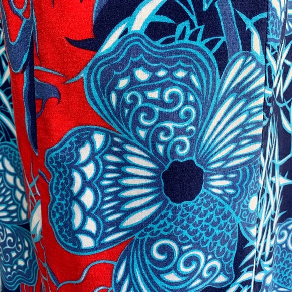 🌺 Vintage Hawaiian Barkcloth Dress Muumuu XS - Picture 7 of 8